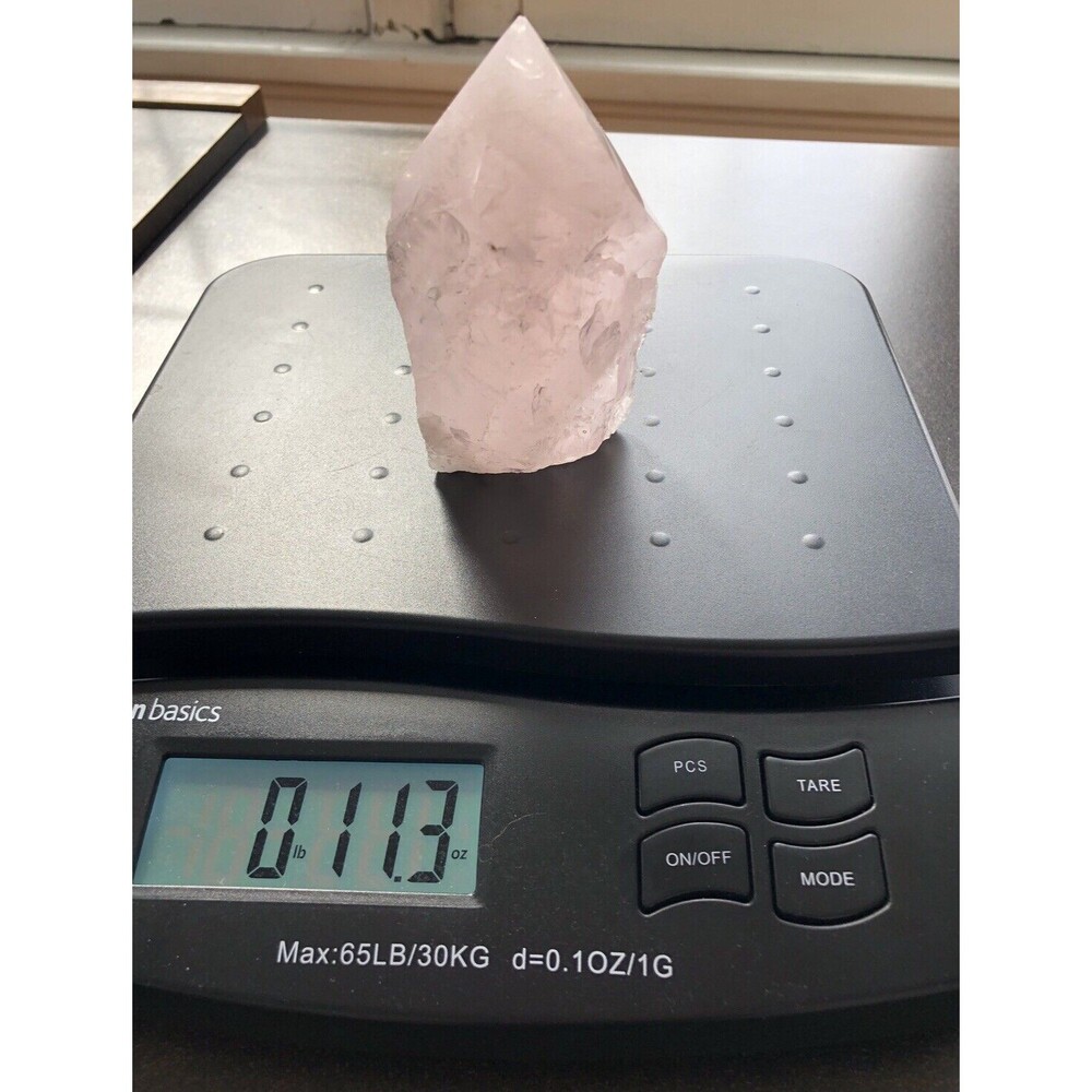 Pink Rose Quartz Tower Set Healing Love Stones Crystals Recharge Chakras 11 13oz - Picture 16 of 16